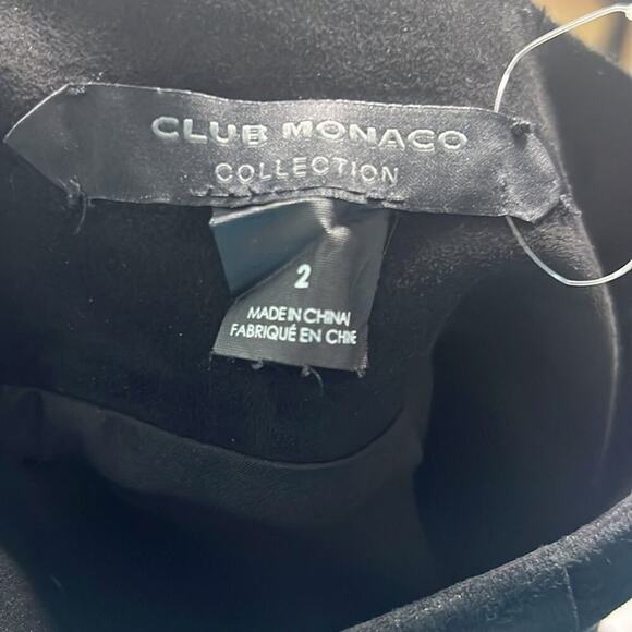 CLUB MONACO COLLECTION BLACK SUEDE MINI SKIRT SIZE S - Picture 3 of 3